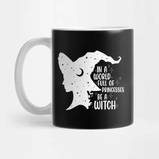 Feminist Girly Witchy Halloween Princess White Mug